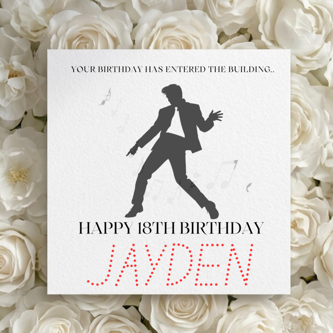 Elvis Themed Birthday Card