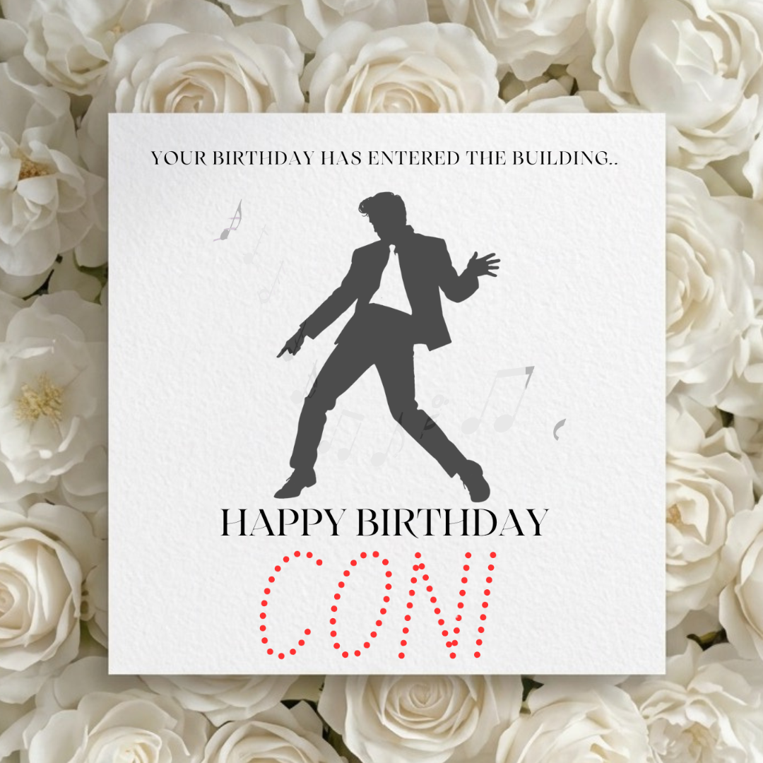 Elvis Themed Birthday Card