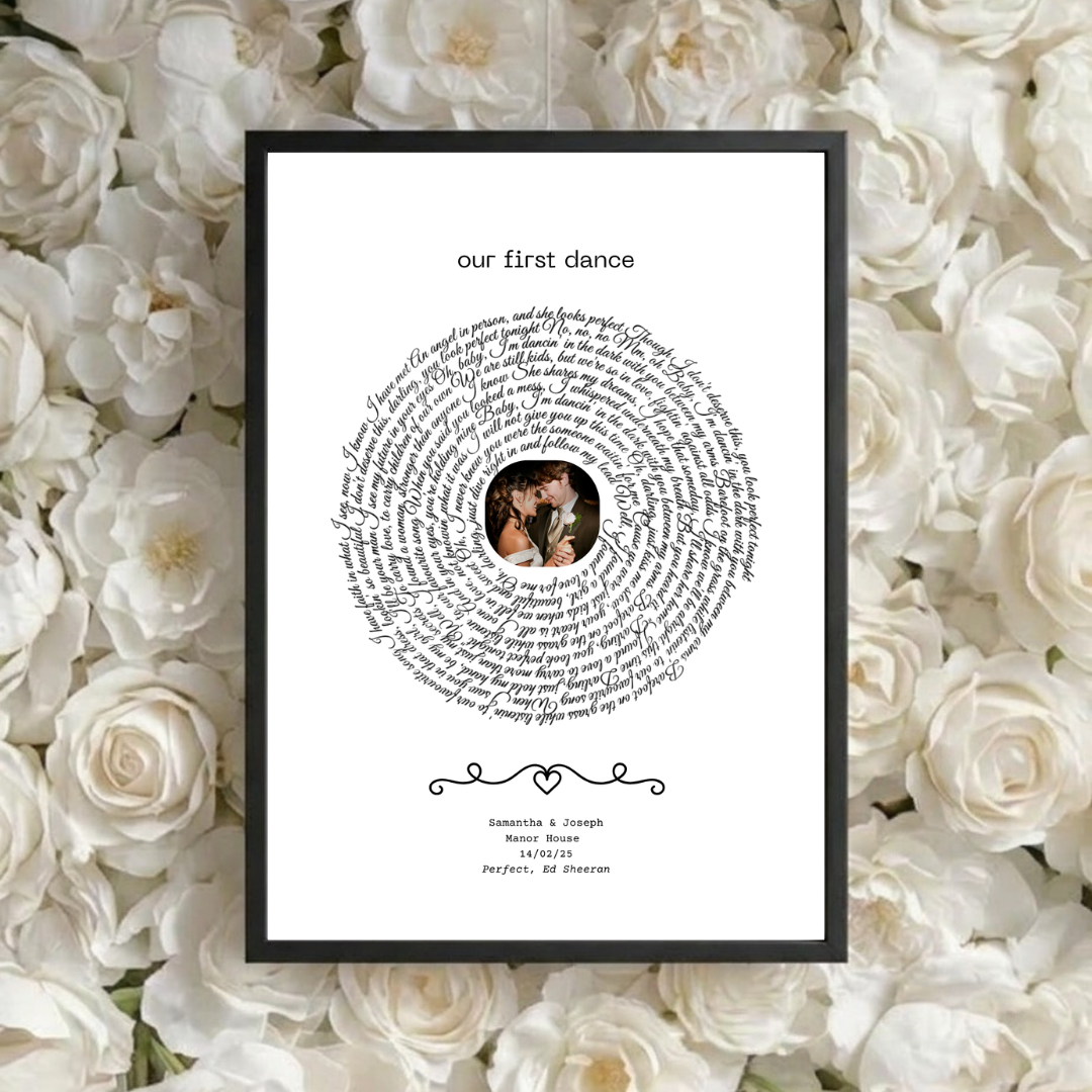 Personalised First Dance Vinyl with Lyrics