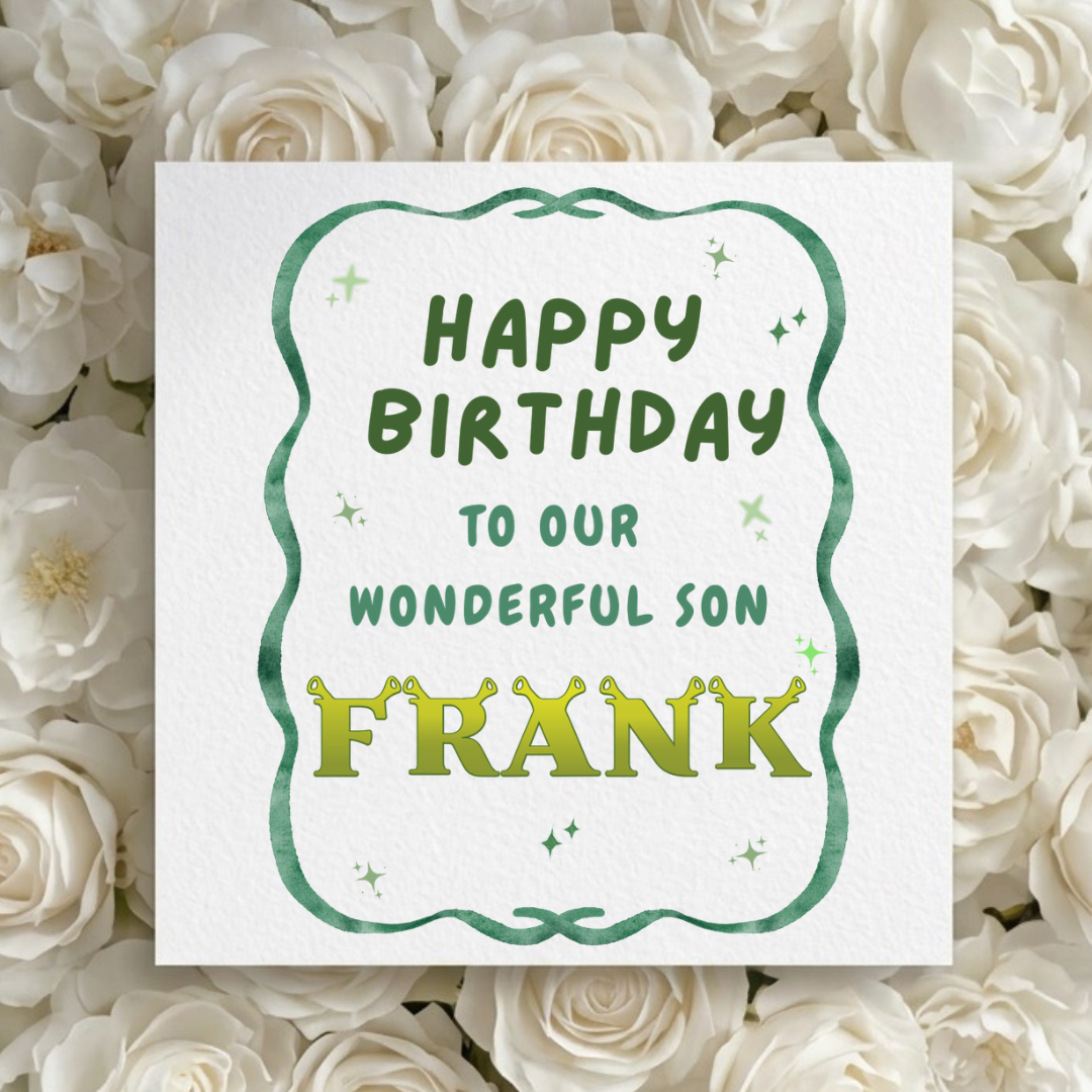 Shrek Themed Birthday Card